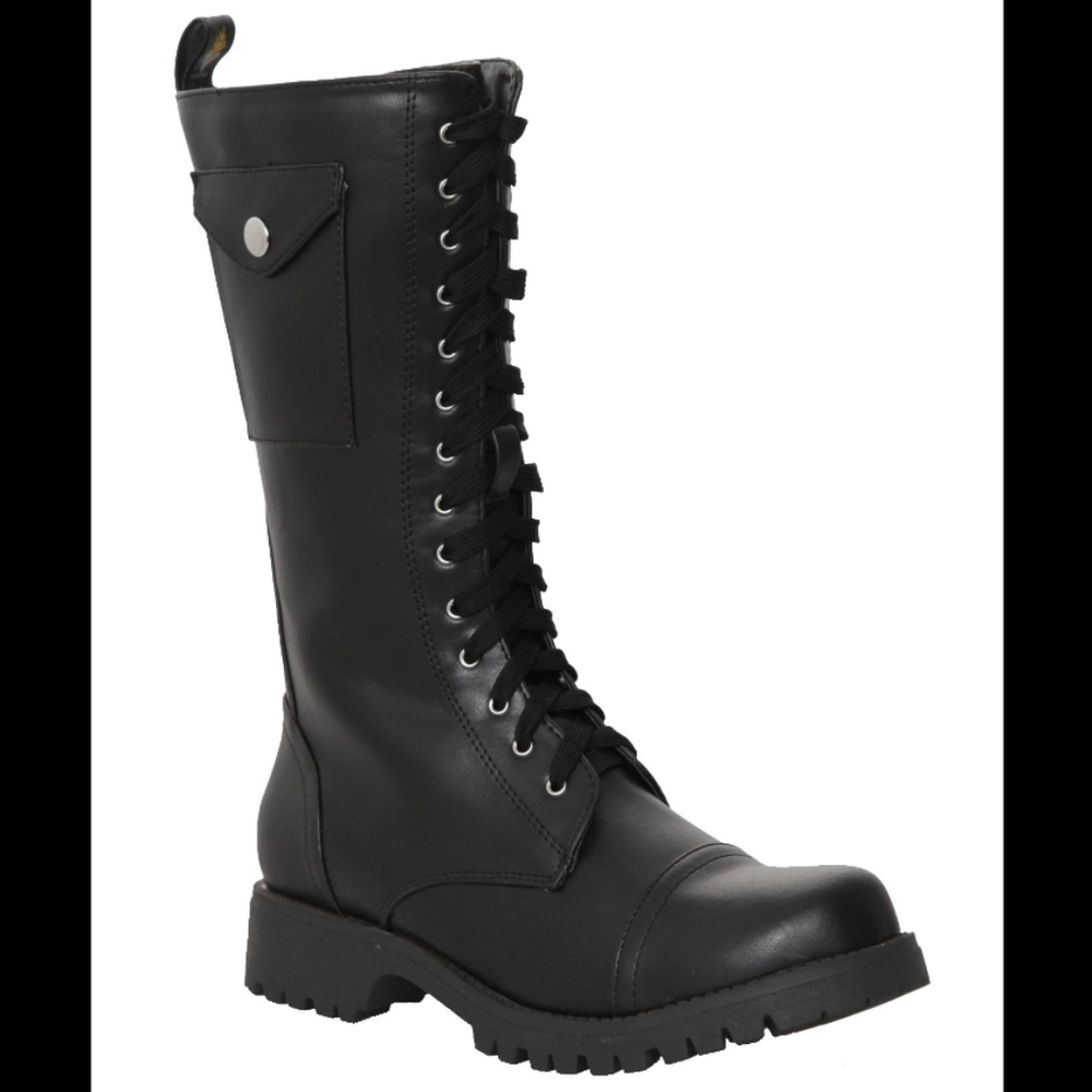 Volatile Black Stash Combat Boots
